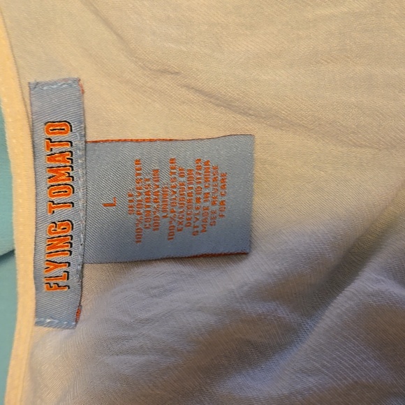 Flying Tomato Embroidered Empire Waist Tropical Beach Chiffon Maxi Dress L - Picture 8 of 8